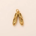 Golden ballet shoes pendant in stainless steel for DIY necklaces and jewelry making - Dance Shoes