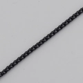 Minimalist black box chain necklace with sleek square links in a polished finish - Black