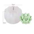 Moule en silicone succulent 3D pour bougies et savons DIY avec finition translucide - Moule Succulente (ZW-196) / Blanc