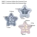 Macro view of star-shaped silicone mold set with hollow butterfly pattern for DIY boxes - Hollow Star Atmosphere Light Mold