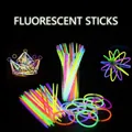 Colorful LED glow stick set for DIY creative shapes like bracelets and crowns - Mixed Color Glow Sticks