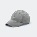 Cappellino da baseball grigio leggero stile techwear con ricamo a stella a croce - Argento Stellato