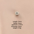 Distanziatore a cubo in acciaio inossidabile a specchio 5mm con foro per gioielli DIY - 5mm / Acciaio (Lucidato)