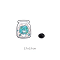 Cartoon black cat and moon enamel pin in a jar with stars for backpack decoration - No.4 Bottle Cat