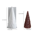 Kegelvormige siliconen mal met bloemreliëf en afgewerkte kaars met ingewikkelde patronen - Groot (11.7x5.7cm)