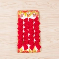 Set of 12 festive red velvet Christmas tree bows on a decorative holiday display card - Set of 12 / Red
