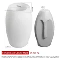 Stampo in silicone per candele fai da te viso femminile astratto, modello tipo SX-RX-72 - Stampo per candele viso femminile RX-72