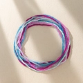 Bohemian style multi-layer colorful seed bead waist chain in pink, blue and purple - Rose Blue & Purple Mix