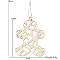 Gingerbread man hollow wooden Christmas ornament with 10cm height and hemp rope - Gingerbread Man Style