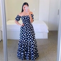 S / White Polka Dot