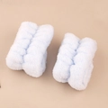 Soft light blue microfiber face washing wristbands for preventing water flow - A Pair Of Light Blue (3 Hand-sewn Threads)