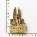 Handcrafted Barcelona Sagrada Familia resin fridge magnet souvenir in beige, 6.5x8cm size - Sagrada Familia Barcelona