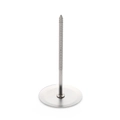 Stainless steel piping flower nail with threaded handle and round base for cake decorating - Flower Nail