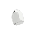 Grillz singolo per denti in stile hip hop color argento in rame lucido per denti superiori - Stile a Dente Singolo / Singolo Liscio Argento