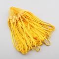 Short bright yellow braided nylon wrist lanyards for mobile phones and electronics - Yellow