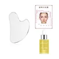 Stainless steel facial massage set with orchid essential oil and heart guasha tool - Stainless Steel Heart Board + Essential Oil + Map