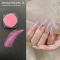 Fairy Pink No.12 iridescent nail chrome powder with a dreamy aurora aurora effect - 12# Fairy Powder