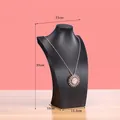 Large black brushed resin mannequin bust display for showcasing long jewelry necklaces - Black Brushed [Large 35cm]