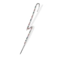 Orecchino a fulmine in argento S925 con pietre di zircone colorate a gradiente - Argento 925 / Argento-Zircone Multicolore (Singolo)
