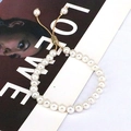 Minimalist freshwater pearl bracelet with adjustable gold slider chain for women - 6mm