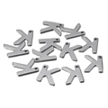 Polished silver stainless steel letter K pendants for DIY jewelry and necklaces - Letter K