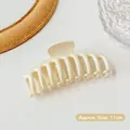 Creamy white 11cm large shark hair claw clip for thick hair styling and securing ponytail - Size Approx 11cm / 10# Dragon Bone White High Gloss Style