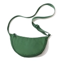 Borsa a tracolla a mezzaluna in nylon verde scuro con tracolla regolabile e zip - Verde Turchese