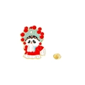 Épingle en émail panda portant un costume d'opéra de Pékin et une coiffe colorée - Panda de l'Opéra de Pékin