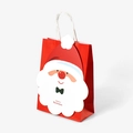 Bolsa de regalo de Navidad roja en papel con Papá Noel 3D y asas blancas - 16*8*21cm / Rojo + Papá Noel