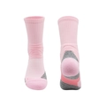 Rosa und graue Profi-Basketballsocken mit rutschfestem Design und Rippbündchen am Schaft - Einheitsgröße / Hellrosa