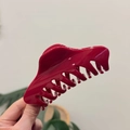 12cm große rote glänzende Schmetterlings-Haarklammer für elegantes Haarstyling - China Rot