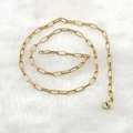 Collana a catena a graffetta in acciaio inossidabile oro 18K con chiusura a moschettone - Collana Oro