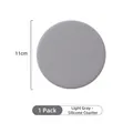 Light gray silicone cup coaster for dining table with 11cm diameter and heat resistant finish - Coaster / Diameter 11cm / Gray