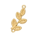 Gold plated stainless steel leaf branch pendant connector for DIY jewelry making - Gold 569# Leaf Branch Connector / 12.5*28mm