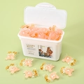 Capsules de lessive concentrée 3 en 1 dans un seau blanc avec perles roses et dorées - Ours Orange 30 Capsules en Boîte