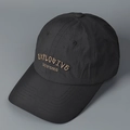 Detail of embroidered EXPLOSIVE text on a black retro quick-dry baseball cap - M (56-58cm) / Black