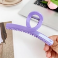 Pince à cheveux violette brillante avec finition nacrée tenue pour référence - Droit Violet Taro / 11.3cm