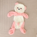 Pink and white plush teddy bear animal onesie for pets or babies on a neutral rug - Pink / 80cm (No Filling / With Zipper)