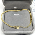 Funkelndes S925 Sterling Silber vergoldetes Kettenarmband in einer Samt-Schmuckschatulle - Vollständiges 925 Sterling Silber / Gold