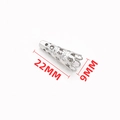 Capuchón de flor de acero inoxidable plateado 22x9mm para creación de joyas DIY - Capuchón de Cuentas Trompeta Larga 9x22mm