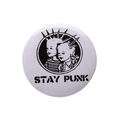 Chapa redonda blanca con ilustración Stay Punk para decorar ropa y accesorios - STAY PUNK Niños Punk