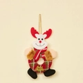 Decorazione natalizia a renna in peluche con cappello rosso e ricamo Merry Christmas - Stile Alce