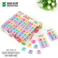 Alphabet 4B colorful eraser set for students with display box and individual packs - English Alphabet A-F Set (6 Pcs)