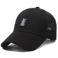 Cappello da baseball in rete nera traspirante con patch golf per l'estate - Regolabile / Nero