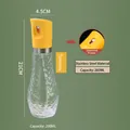 Mango yellow 260ml glass oil sprayer bottle with stainless steel neck and non-slip texture - Yellow Star Diamond Spray Bottle