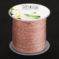 Roll of rose gold metallic braided cotton cord for jewelry making and handicrafts - 13# Rose Gold