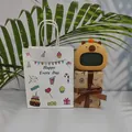Capybara smart alarm clock with gift bag and ribbon box for kids and students - Birthday Gift Bag + Eiffel Tower Box + Chinese Manual / Button Version (English Week)