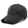 Casquette de baseball gris foncé avec broderie State et texture chevron - Réglable / Gris