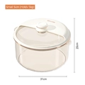 Petit conteneur à riz hermétique de 5kg avec poignée or rose et corps transparent - Petit (5kg)