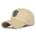 Khaki Baumwoll Baseballkappe mit Schild-Stickerei und Freedom-Schriftzug - Verstellbar / Dunkelbeige